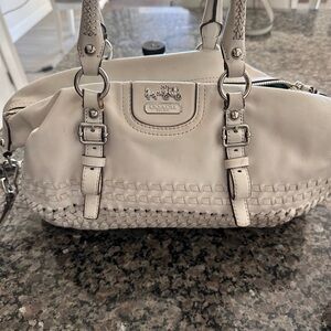 Coach Cream Leather Shoulder Bag